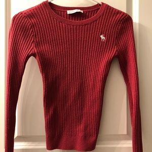 Red Abercrombie and Fitch sweater in small